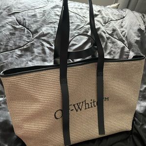 💯 AUTHENTIC OFF-WHITE RAFFIA TOTE